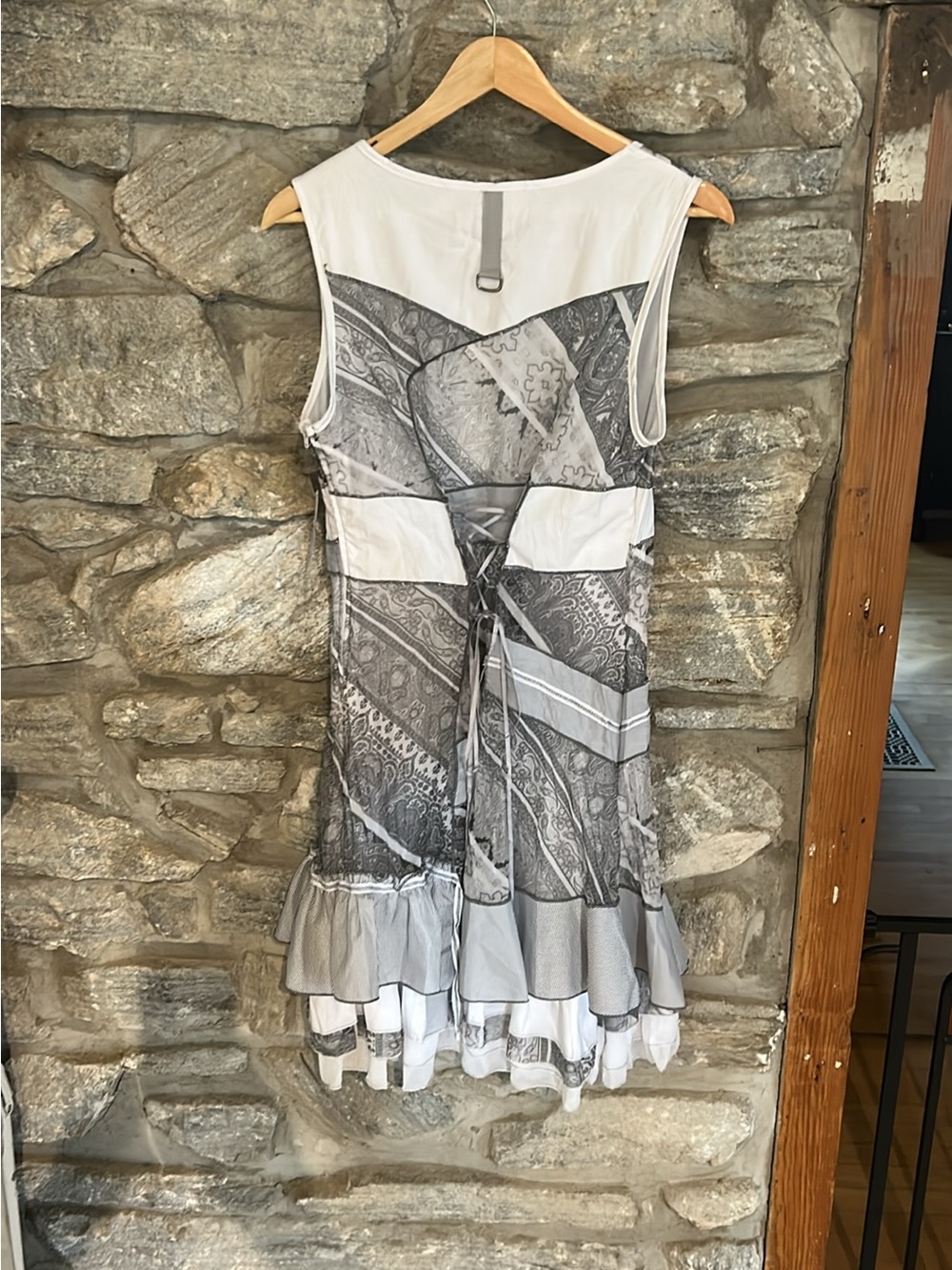 Pretty Patchwork Mixed Media Dress - Picture 2 of 14